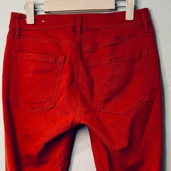 Ann Taylor Jeans Curvy Fit Skinny Jeans Red Washed Color Denim SZ 2 - Like NEW! - Picture 7 of 16
